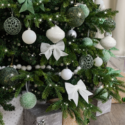 White Glitter Ball Garland - 200cm