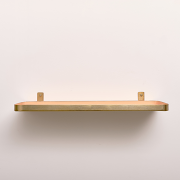 Gold & Peach Enamelled Metal Wall Shelf - 50cm