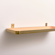 Gold & Peach Enamelled Metal Wall Shelf - 50cm