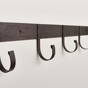 Large Rustic Iron Wall Hook Storage Rack