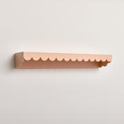 Large Peach Scalloped Wall Storage Shelf - 90cm