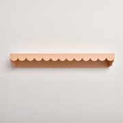 Large Peach Scalloped Wall Storage Shelf - 90cm