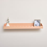 Large Peach Scalloped Wall Storage Shelf - 90cm