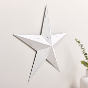 Large Rustic White Metal Wall Star