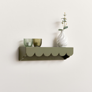 Green Scalloped Wall Storage Shelf - 40cm