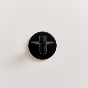 Round Black Metal Candle Wall Sconce