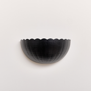 Black Scalloped Wall Planter