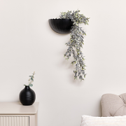 Black Scalloped Wall Planter