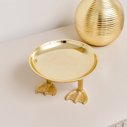 Gold Metal Duck Feet Display Bowl