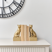 Gold Sitting Leopard Bookends - 20cm