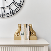 Gold Sitting Leopard Bookends - 20cm