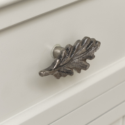 Antique Silver Oak Leaf Drawer Knob