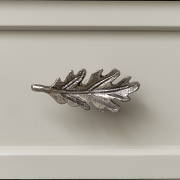 Antique Silver Oak Leaf Drawer Knob