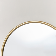 Round Gold Mirror With Jewellery Hooks - 50cm x 50cm