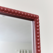 Rectangle Brick Red Bobbin Bobble Wall Mirror 62cm x 82cm