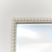 Rectangle Pale Taupe Bobbin Bobble Wall Mirror 62cm x 82cm