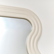 Taupe Wave Framed Wall Mirror - 85cm x 60cm