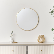 Round Gold Wall Mirror - 50cm x 50cm