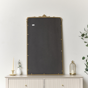 Large Gold Ornate Vintage Floral Wall Mirror - 104cm x 63cm