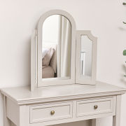 Grey Arched Triple Dressing Table Mirror - Daventry Taupe-Grey Range