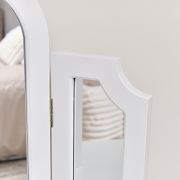 White Arched Triple Dressing Table Mirror - Daventry White Range