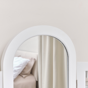 White Arched Triple Dressing Table Mirror - Daventry White Range