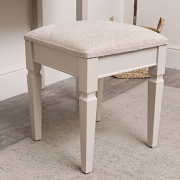 Grey Cushioned Dressing Table Stool - Daventry Taupe-Grey Range