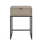 One Drawer Bedside Table - Hesley Taupe Stone Range