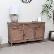 Wooden 3 Drawer Sideboard - Hessian Range