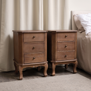 7 Drawer Wooden Chest of Drawers & Pair of 2 Drawer Bedside Tables - Ashwell Range