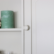 Lyon Range - Cream Wall Mounted Cupboard with Hooks