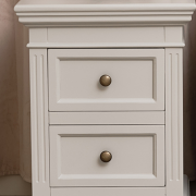 Taupe-Grey Two Drawer Bedside Table - Daventry Taupe-Grey Range