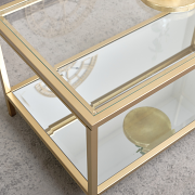 Gold Glass/Mirrored Coffee Table