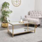 Gold Glass/Mirrored Coffee Table