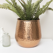 Copper Hammered Metal Planter