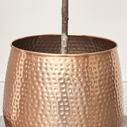 Medium Copper Hammered Metal Planter