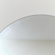 Frameless Bevelled Oval Wall Mirror 90cm x 40cm