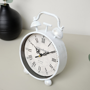 White Table Top / Mantel Clock 15.5cm x 24cm