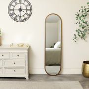 Large Gold Oval Mirror 42cm x 156cm