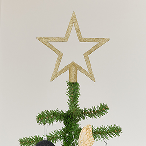 Gold Glitter Star Christmas Tree Topper