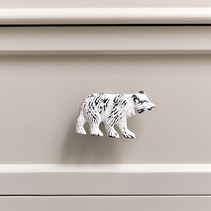 Antique White Bear Drawer Knob