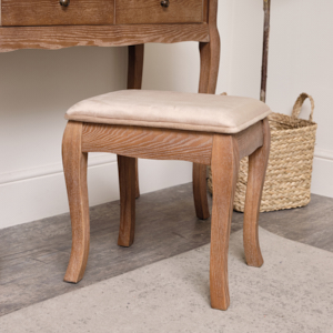 Dark Wood Dressing Table Stool - Willoughby Range